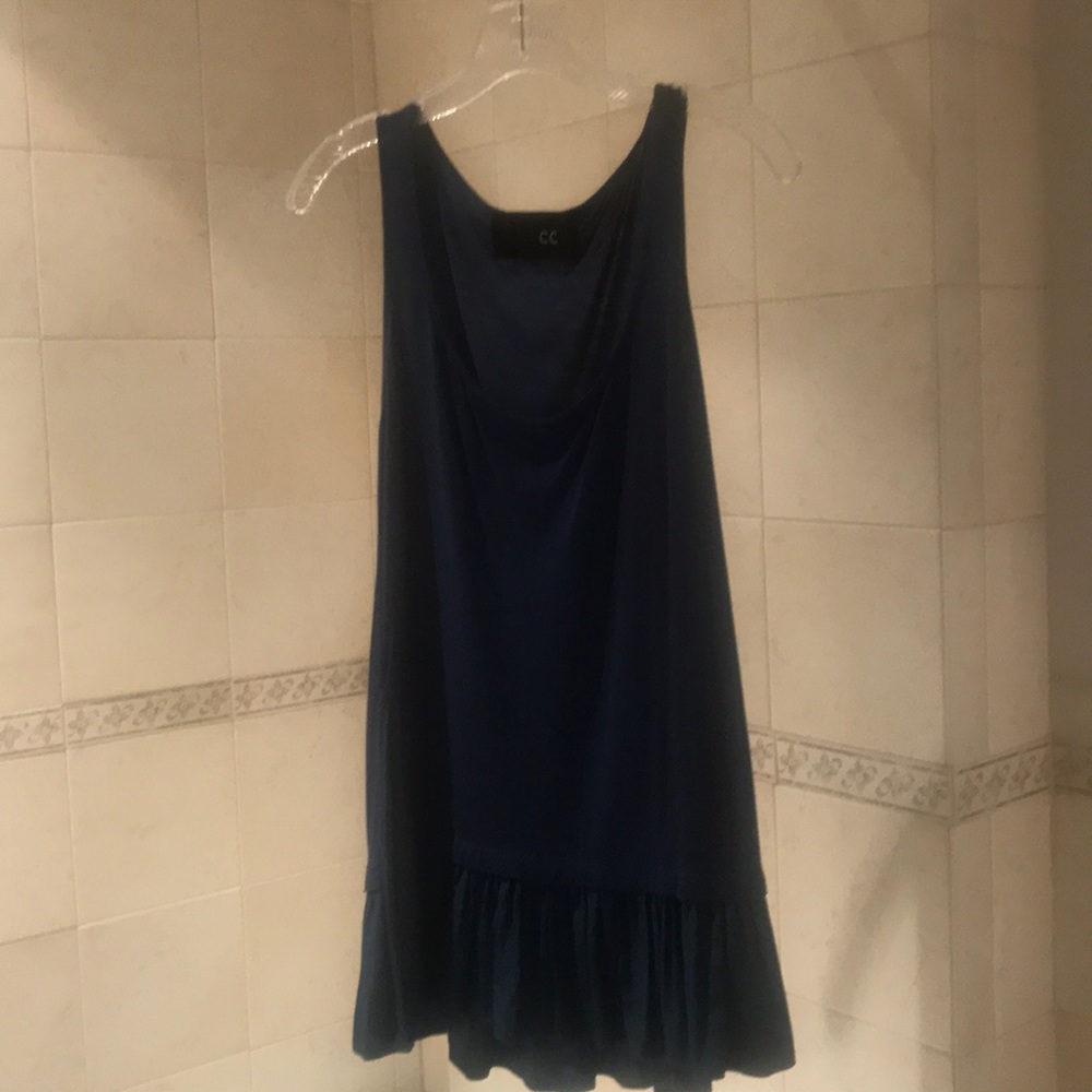 Thakoon CC navy ruffled tank
